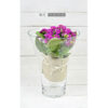 Clear Glass Flower Vase Handmade Mouth Blown Tall 26 cm