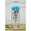 Thick Glass Vase Handmade Square Clear for Flowers 30 cm