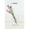 Contemporary Elegant Clear Glass Vase Large Handmade Mouth Blown Flower Bunch Bouquet Tall 34 cm