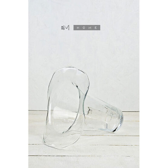 128-clear-glass-vase-curving-edges-handmade-flower-bunch-bouquet-tall-28-cm-1