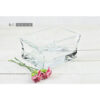 Handmade Medium Rectangular Classic Clear Glass Bowl Trifles Fruit Salad Snacks