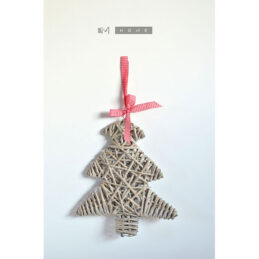 2-x-tobs-grey-wicker-tree-christmas-decoration-with-red-gingham-ribbon-31-cm