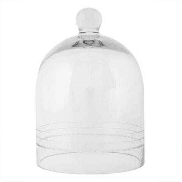 Small Glass Display Cover Cloche Bell Jar Dome Centrepiece 20 cm w/cutting Ib... 