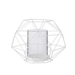 geometric-metal-white-candle-holder-with-glass-insert-by-Bloomingville