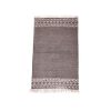 Black & White Flatweave Cotton Geometric Pattern Rug 90x150 cm
