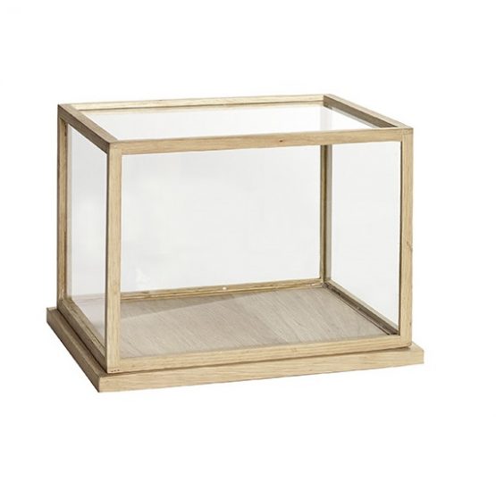 large-glass-display-oak-showcase-with-wooden-base-frame-low-29-cm-by-hubsch