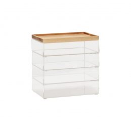 set-of-4-large-clear-acrylic-desk-organiser-boxes-with-wooden-lid-by-hubsch