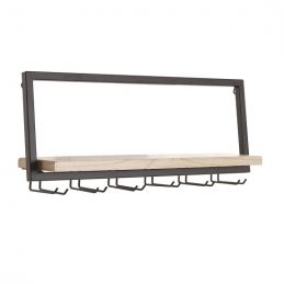 small-black-natural-wood-wall-storage-shelf-with-6-metal-hooks-by-tobs