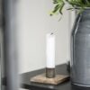 Candle Holder With Wooden Base For Short Candle by Ib Laursen
