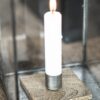 Candle Holder With Wooden Base For Short Candle by Ib Laursen