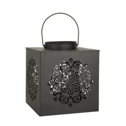large-black-lantern-square-pattern-punched-29-cm-by-ib-laursen