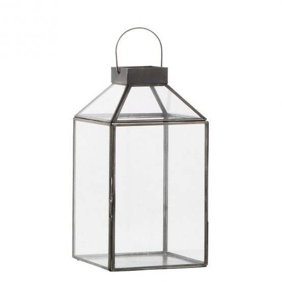 black-glass-lantern-tealight-candle-holder-30-5-cm-danish-design-by-ib-laursen