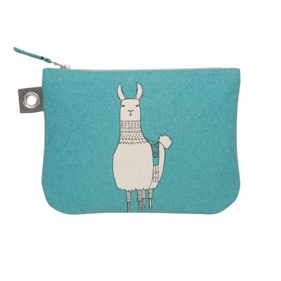large-teal-zipper-pouch-with-a-lama-design-by-cubic