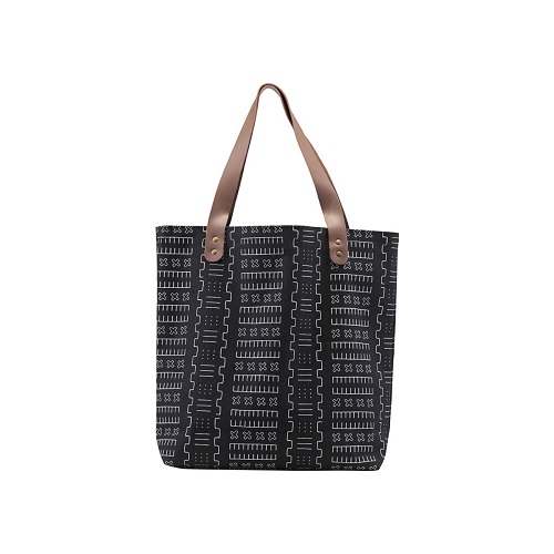 nice-bag-black-and-the-white-bohemian-pattern-with-the-brown-strap-by-house-doctor