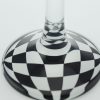 Champagne Glasses Set Of 6 With Black & White Optical Illusion Base 150 ml