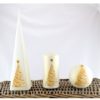 Christmas Candles Set of 3 White Winter Tree