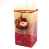 Christmas Rustic Candles With An Intense Aroma Of Apples With Cinnamon Set Of 3