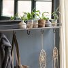 Black Coat Rack With Mirror & 6 Hooks by Ib Laursen