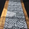 Beautiful Reversible Black & Silver Table Runner 40 x 140 cm