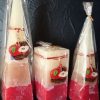 Christmas Rustic Candles With An Intense Aroma Of Apples With Cinnamon Set Of 3