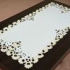 Beautiful Beige Floral Embroidered Tablecloth 50 x 105 cm