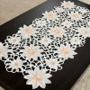 Beautiful Beige Floral Embroidered Tablecloth 50 x 105 cm