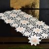 Beautiful Beige Floral Embroidered Tablecloth 50 x 105 cm