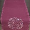 Beautiful Purple Embroidered Tablecloth 50 x 105 cm