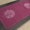Beautiful Purple Embroidered Tablecloth 50 x 105 cm