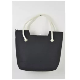 hand-made-felt-shoulder-hand-bag-black-with-the-rope-handle