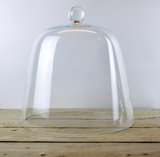 handmade-mouth-blown-clear-circular-glass-display-cloche-bell-jar-dome-31-cm