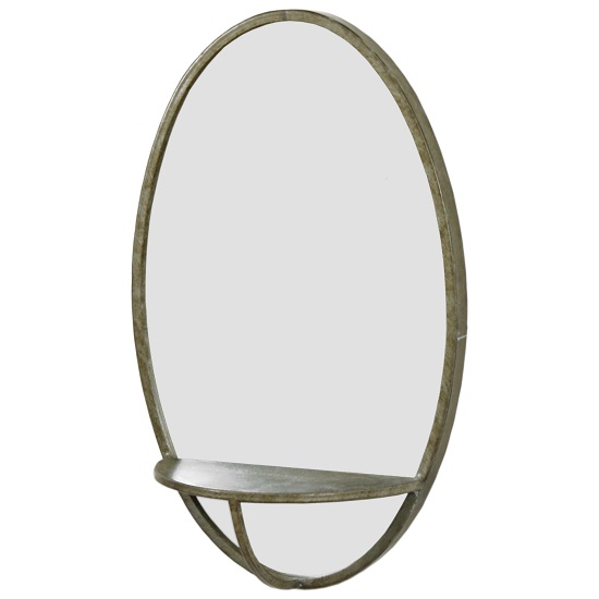 Oval Wall Hanging Mirror With Shelf By, Hanging Oval Mirror