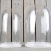 Medium Glass Dome Display Cover Cloche White Base Height 31cm