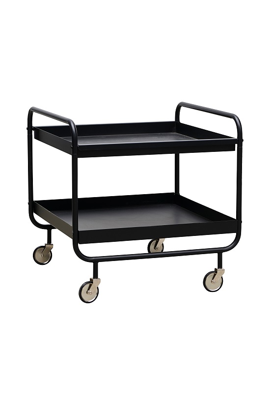 black-stunning-trolley-with-two-table-tops-as-trays-by-house-doctor