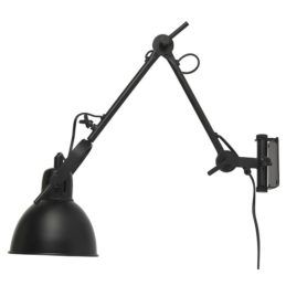 black-lamp-2-arms-for-wall-mounting-swivelable-by-ib-laursen