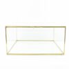 Hand Made Large Glass and Brass Metal Frame Display Showcase 40 x 20 cm