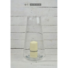 clear-glass-hurricane-vase-handmade-mouth-blown-tall-26-cm