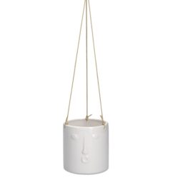 white-ceramic-hanging-flower-pot-with-face-imprint-and-rope-by-gisela-graham