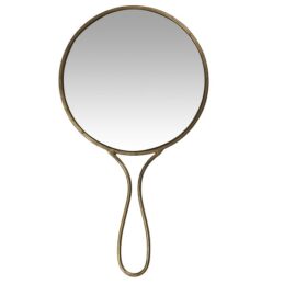 round-hand-mirror-with-antique-gold-rim-by-ib-laursen