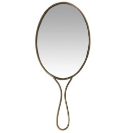 oval-hand-mirror-with-antique-gold-rim-by-ib-laursen