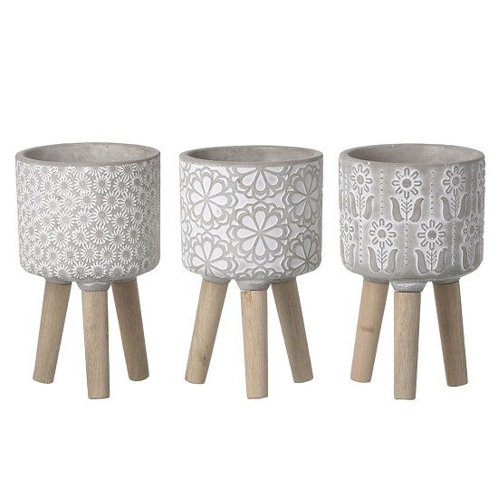3-assorted-cement-floral-planters-on-wood-legs-small-by-parlane