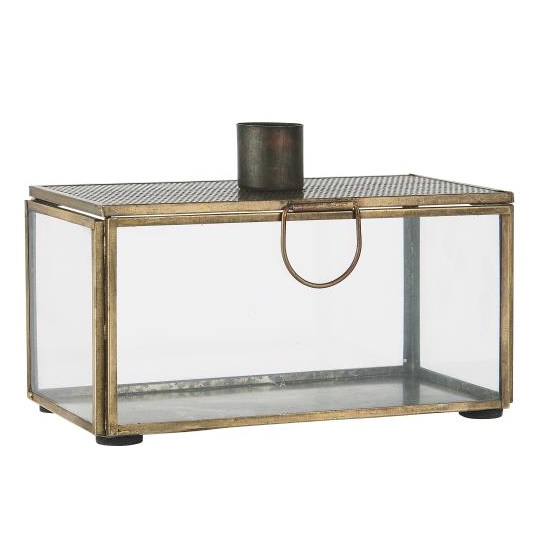 decorative-antique-gold-glass-display-box-with-candle-holder-by-ib-laursen