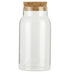 decorative-storage-glass-jar-container-with-cork-lid-270-ml-by-ib-laursen