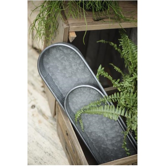 set-of-2-garden-metal-display-tray-with-grooves-by-ib-laursen