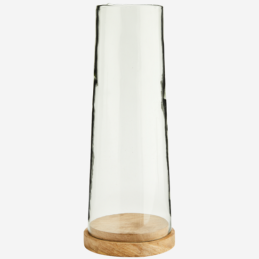 glass-cone-hurricane-candle-holder-with-open-top-mango-wood-base-large-by-madam-stoltz