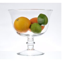 mouth-blown-clear-glass-footed-fruit-salad-bowl-dish-wedding-centerpiece-21-cm