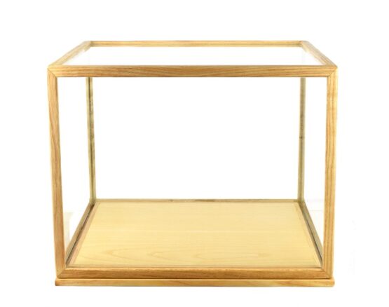 Large Glass and Wooden Frame Display Showcase Cover With Base by EMH 31 cm
