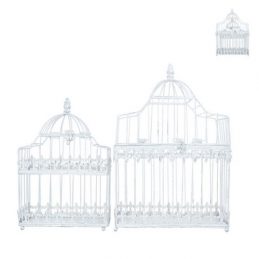 set-of-2-glossy-white-decorative-birdcage-oblong-by-gisela-graham