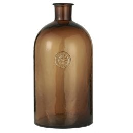 brown-pharmacy-glass-bottle-with-flower-emblem-3-7l-by-ib-laursen