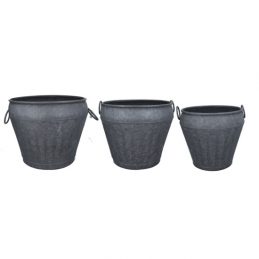 set-of-3-galvanised-metal-urn-bucket-with-handles-by-gisela-graham